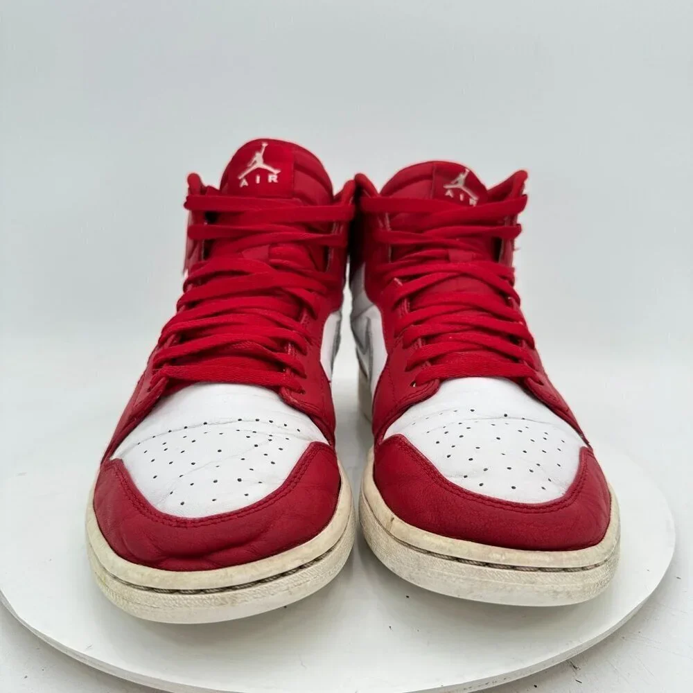 Nike Air Jordan 1 Retro High Men Size 10.5 332550-602 Gym Red Silver Medal Shoes